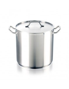 OLLA DE ACERO INOXIDABLE DE 30x30 CM / 22 L CON TAPA