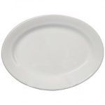 PLATON OVAL LLANO 27 CM BLANCO POLAR