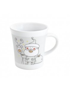 TAZA DE PORCELANA NAVIDEÑA NOTES 300 ML